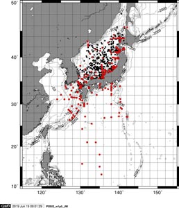 spatial coverage of radiocaesium activity concentrations observation
